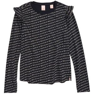 SCOTCH R'Belle NWT Logo Print Ruffle Tee Kids 16